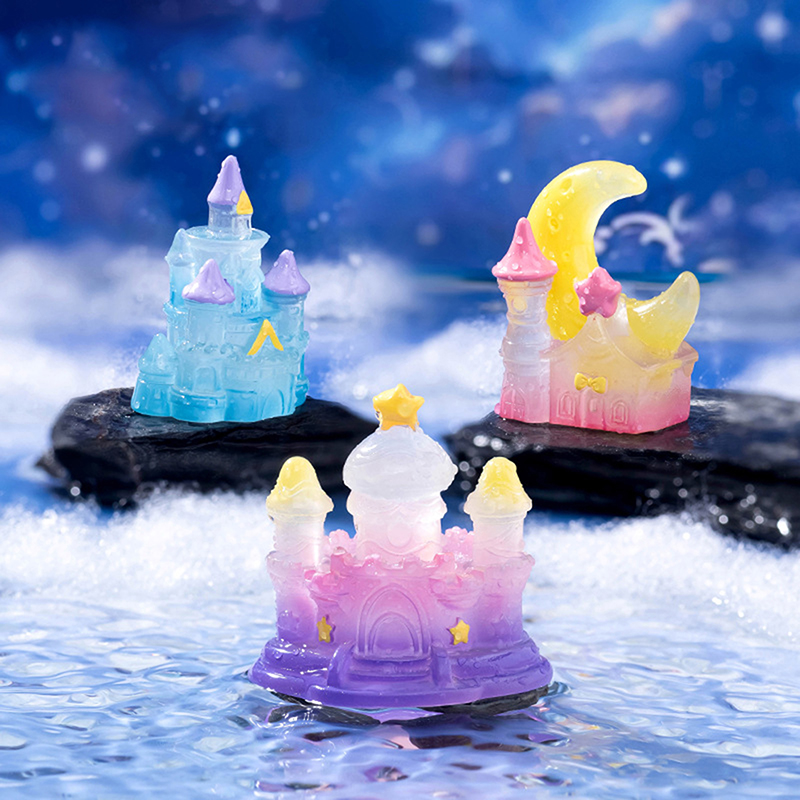 Home Decor Za - 1 Stuks Lichtgevende Mini Kasteel Micro