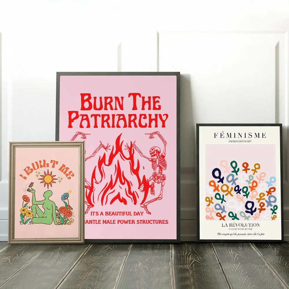Abstract feministisch kleur br - Home Decor Y2K recensie en prijs