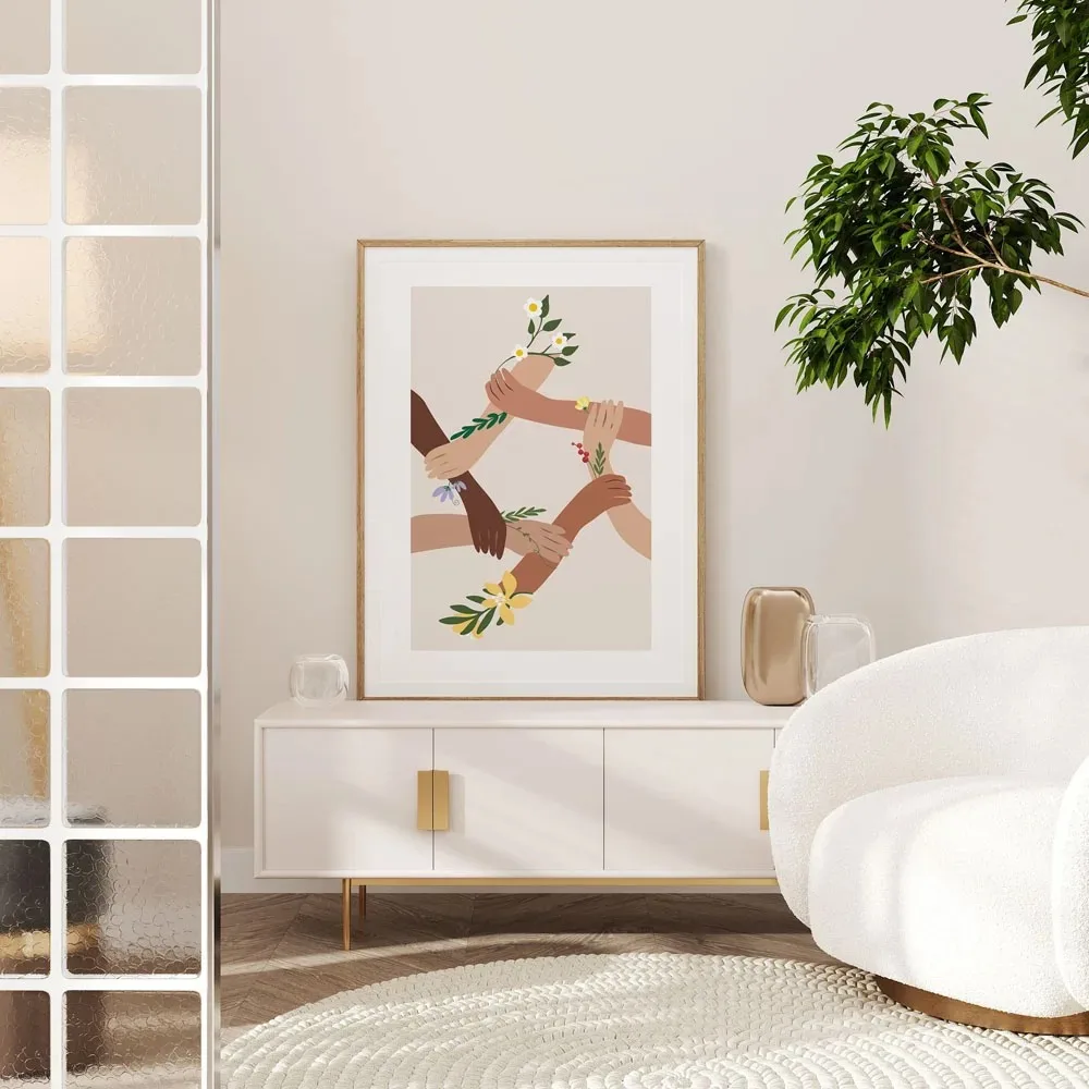 Abstract feministisch kleur br - Home Decor Y2K recensie en prijs