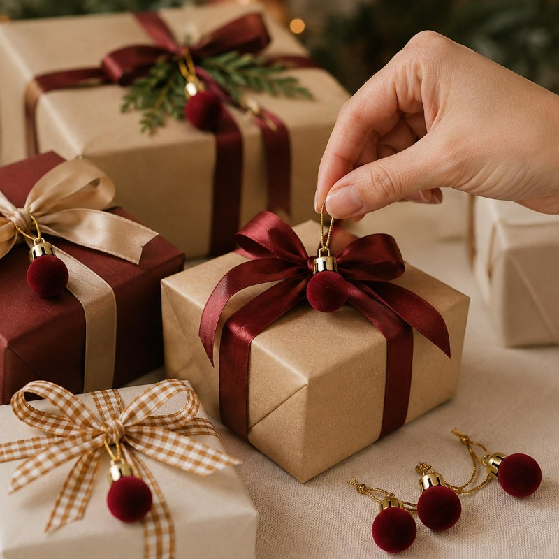 2 cm wijnrode fluwelen kerstba - Home Decor Indonesia recensie en prijs