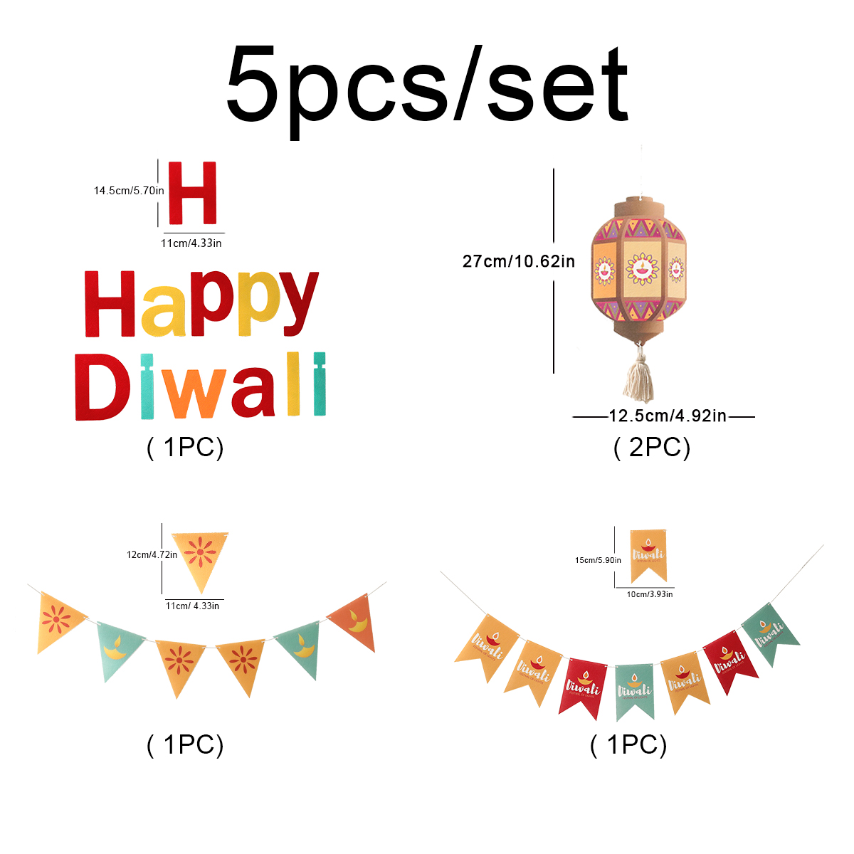 Gelukkige Diwali Vilt Letter B - Home Decor Indonesia recensie en prijs