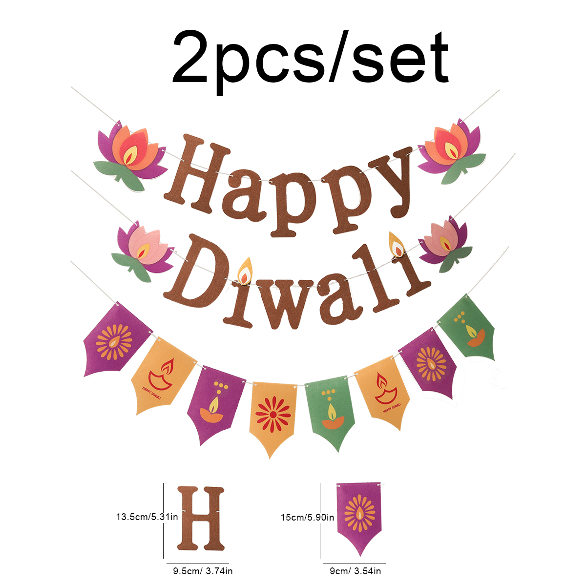 Gelukkige Diwali Vilt Letter B - Home Decor Indonesia recensie en prijs
