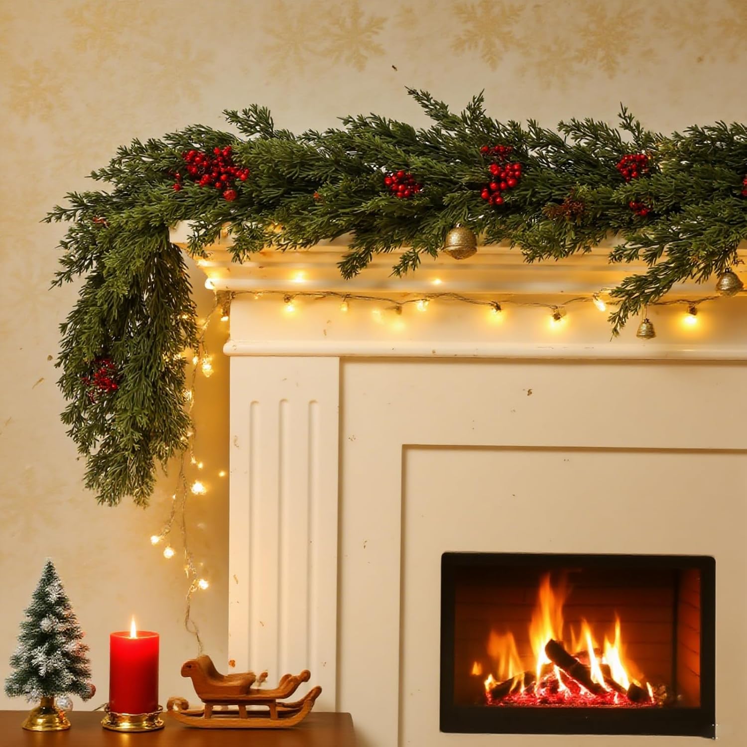 Kunstplanten Kerstboom Cipress - Rattan Plant Basket recensie en prijs