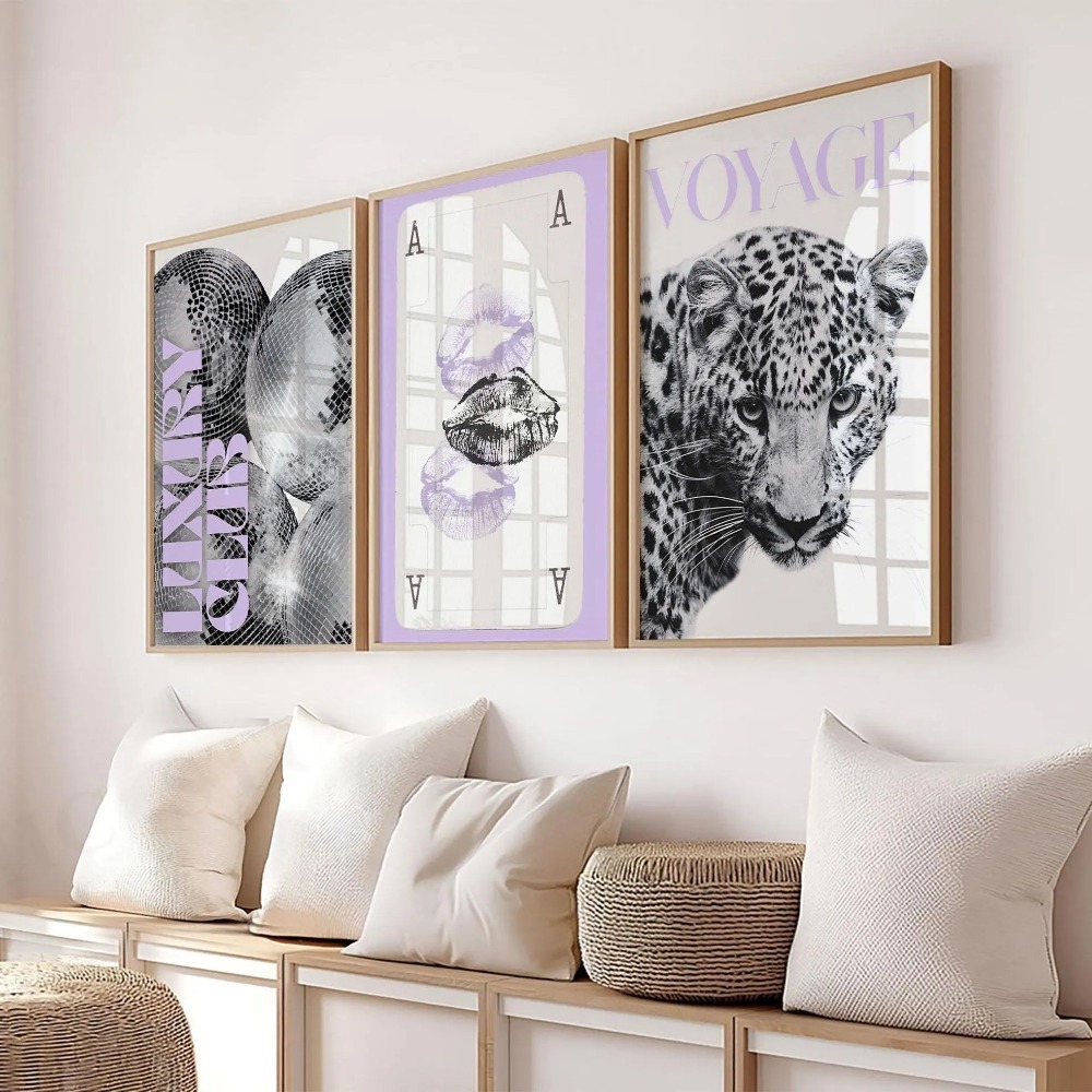 3 stuks frameloze luipaardprin - Home Decor Y2K recensie en prijs